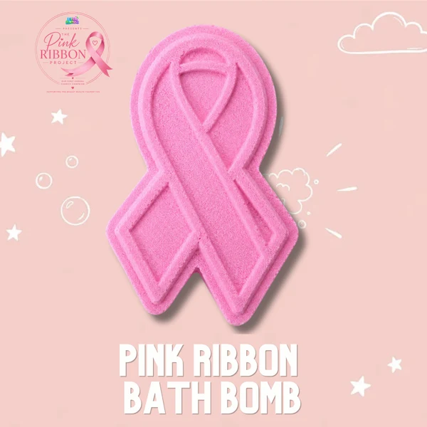 Large Pink Ribbon Bath Bomb